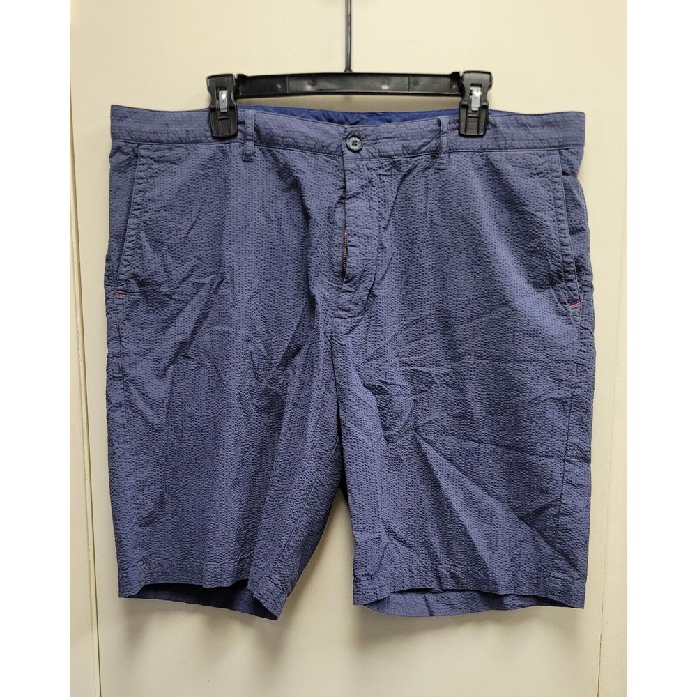 Tommy Bahama Mens 40 Short Textured Navy‎ Seersucker Performance Flex Waist